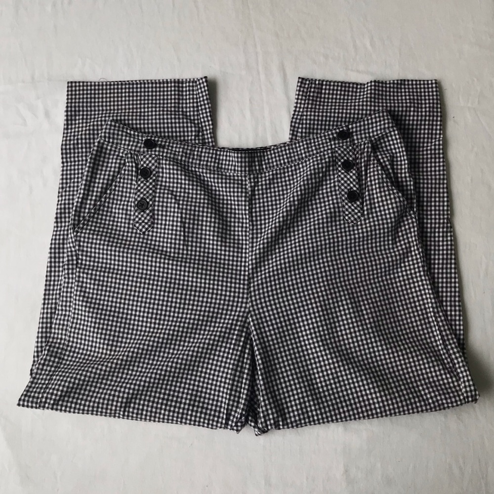 gingham capri pants